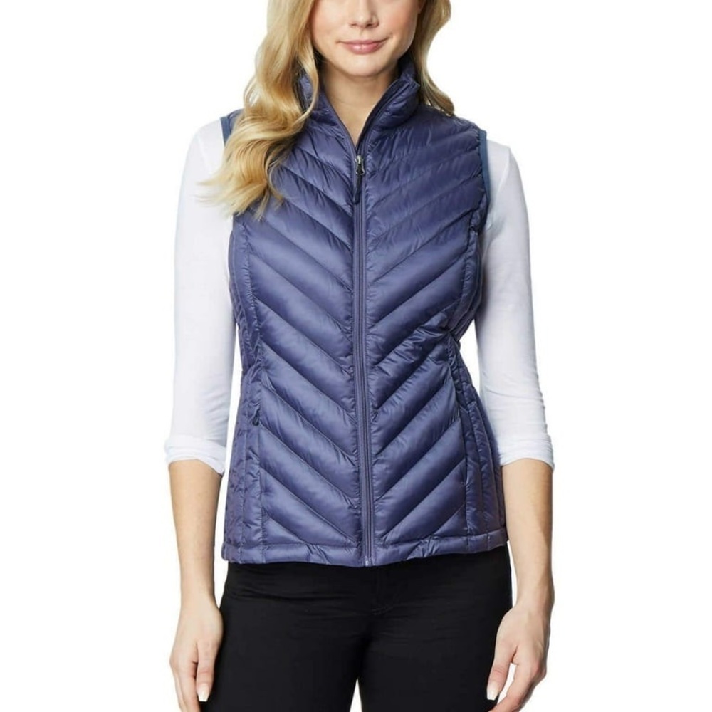 32 DEGREES Heat Womens Packable Orion Blue Puffer Vest Size M